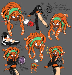 Size: 1280x1334 | Tagged: safe, artist:kaissiah, oc, oc:nova the echidna, character sheet, dialogue, partially roboticized, weapon