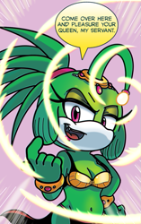 Size: 509x810 | Tagged: suggestive, artist:devilish ghoul, queen angelica, looking at viewer, mind control, solo