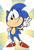Size: 700x1024 | Tagged: safe, artist:thegreatrouge, sonic the hedgehog, adventures of sonic the hedgehog, waving