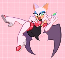 Size: 2048x1890 | Tagged: safe, artist:toketsuu, rouge the bat, laughing, rouge's heart top