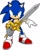 Size: 755x933 | Tagged: safe, artist:tyler mcgrath, sonic the hedgehog, sonic and the black knight, solo, sword