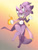 Size: 1280x1702 | Tagged: safe, artist:manakono, blaze the cat, cat, abstract background, barefoot, female, fire, lidded eyes, looking at viewer, solo
