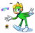 Size: 1024x968 | Tagged: safe, artist:electrisa, grasshopper, mobianified, solo, tempo the grasshopper