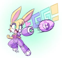Size: 915x864 | Tagged: safe, artist:rcase, bunnie rabbot, easter, egg, one fang
