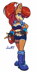 Size: 1144x2230 | Tagged: safe, artist:jamo_art, artist:jamoart, sally acorn, sally's ringblader outfit, solo