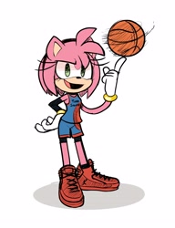 Size: 2150x2800 | Tagged: safe, artist:honeydew4u_, amy rose, basketball, cosplay, solo, space jam
