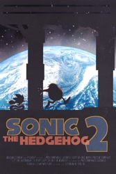Size: 1728x2592 | Tagged: source needed, safe, artist:dredgeth, robotnik, sonic the hedgehog, sonic the hedgehog 2, chasing, movie poster, outer space, running