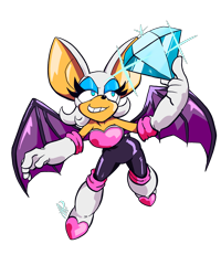 Size: 1638x2048 | Tagged: safe, artist:heyitspizzaking, rouge the bat, gem, rouge's heart top, simple background, solo, transparent background