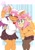 Size: 1414x2000 | Tagged: safe, artist:rinri1310, amy rose, rouge the bat, alternate outfit, cellphone, school uniform, tongue out, v sign, wink