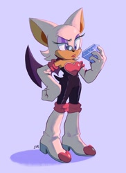 Size: 1488x2048 | Tagged: safe, artist:emurphyart, rouge the bat, 30 days sonic, gem, rouge's heart top