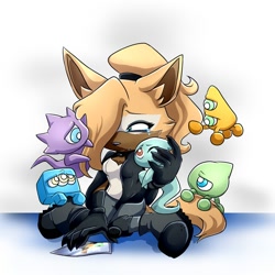 Size: 2000x2000 | Tagged: safe, artist:sapphirezcar, whisper the wolf, wisp, 30 days sonic, crying, diamond cutters, one fang