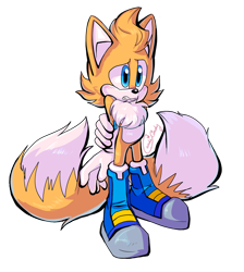 Size: 1280x1431 | Tagged: safe, artist:candicindy, skye prower, blushing, boots, clenched teeth, confused, fluffy, hands behind back, holding arm, signature, simple background, transparent background