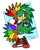 Size: 1175x1480 | Tagged: dead source, safe, artist:survivalstep, jet the hawk, abstract background, gay pride, goggles, pride, semi-transparent background