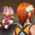 Size: 1080x1080 | Tagged: safe, artist:shamic, amy rose, princess elise, amylise, blushing, crush, duo, earring, lesbian, looking at them, shipping, sitting, sonic riders