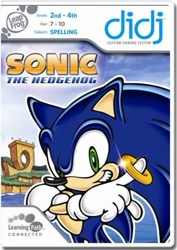 Size: 335x473 | Tagged: safe, sonic the hedgehog, green hill zone, clouds, cover art, leapfrog (console), loop, ocean, ring, solo, sonic the hedgehog didj