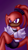 Size: 1000x1800 | Tagged: safe, artist:craftydaemon, knuckles the echidna, echidna, arms folded, frown, gender swap, gradient background, legs crossed, no outlines, ponytail, sitting, solo