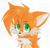 Size: 803x777 | Tagged: safe, artist:strixic, miles "tails" prower, alternate eye color, green eyes, long bangs, redesign, simple background, smile, solo, white background