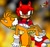 Size: 662x622 | Tagged: source needed, safe, artist:maylovesakidah, gadget the wolf, miles "tails" prower, sonic forces, angry, fire, gay, holding them, injured, looking at viewer, low quality, one fang, rookails, shipping, watermark