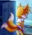 Size: 1189x1280 | Tagged: suggestive, artist:kitsune2001, miles "tails" prower, fox, 2019, back view, bench, blushing, crop top, crossdressing, embarrassed, femboy, frown, gloves, locker, looking down, male, modern tails, panties, skirt, solo, standing, tennis ball, tennis racket, upskirt