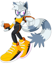 Size: 1024x1245 | Tagged: safe, artist:jasienorko, tangle the lemur, solo, tangle's running suit
