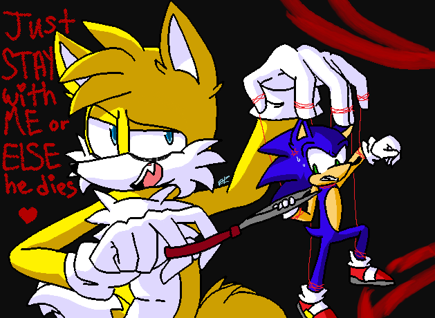 why is sonic.exe holding tails's hand by DukeTheFox -- Fur Affinity [dot]  net