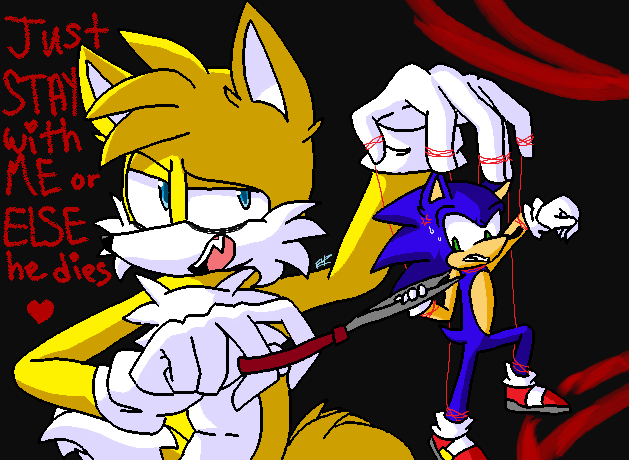 why is sonic.exe holding tails's hand by DukeTheFox -- Fur