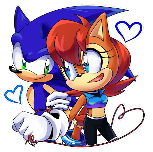 Princess Sally Acorn And Sonic Kissing