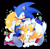Size: 4000x3929 | Tagged: safe, artist:drawloverlala, miles "tails" prower, sonic the hedgehog, duo