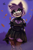 Size: 1839x2797 | Tagged: safe, amy rose, black eyeshadow, goth outfit, moon, nighttime, off shoulder, solo, wardrobe malfunction