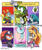 Size: 1005x1200 | Tagged: safe, artist:fliviartoon, bunnie rabbot, kit the fennec, shade the echidna, surge the tenrec, thunderbolt the chinchilla, vector the crocodile, yacker, electricity, group, laughing, six fanarts, waving