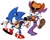 Size: 4096x3316 | Tagged: safe, artist:thenovika, nack the weasel, sonic the hedgehog, duo