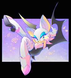 Size: 1920x2095 | Tagged: safe, artist:drawloverlala, rouge the bat, rouge's heart top, solo