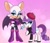 Size: 1200x1024 | Tagged: safe, artist:faeriebottle, rouge the bat, sonic prime, crossover, duo, rarity