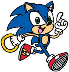 Size: 1024x1075 | Tagged: safe, artist:captainquack64, sonic the hedgehog, solo