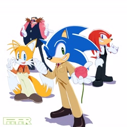 Size: 4096x4096 | Tagged: safe, artist:peeper201, knuckles the echidna, miles "tails" prower, robotnik, sonic the hedgehog, group
