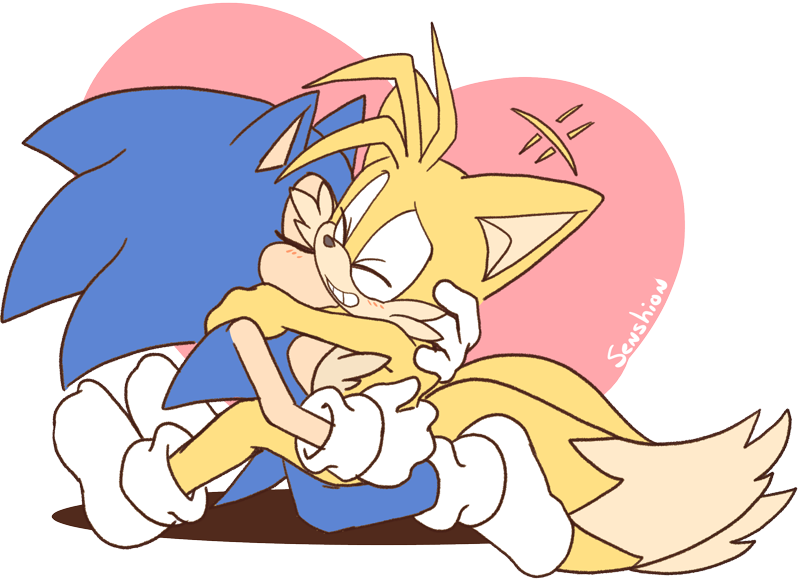 sonic x tails kiss