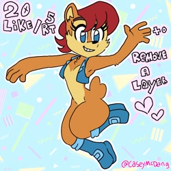 Size: 768x768 | Tagged: safe, artist:caseymcdang, sally acorn, sally's vest and boots, solo