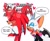 Size: 4096x3359 | Tagged: safe, artist:violetmadness7, knuckles the echidna, rouge the bat, duo, straight, tsundere