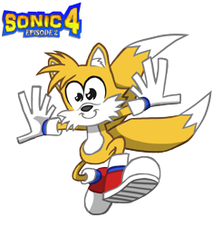 Size: 3136x3200 | Tagged: safe, artist:professorzolo, miles "tails" prower, fox, ear fluff, looking offscreen, mid-air, rayman origins, redesign, simple background, smile, solo, sonic 4: episode 2, style emulation, transparent background