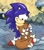 Size: 499x563 | Tagged: safe, artist:zoomswish, miles "tails" prower, sonic the hedgehog, fox, hedgehog, adventures of sonic the hedgehog, arm-rest, classic sonic, classic tails, duo, holding hands, looking at each other, tree