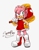 Size: 1220x1548 | Tagged: safe, artist:rockybloo, amy rose, boots, hair over one eye, hand on hip, looking offscreen, piko piko hammer, redesign, signature, simple background, smile, solo, white background