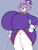 Size: 719x939 | Tagged: suggestive, artist:colacoot, blaze the cat, sonic the hedgehog, grey background, hyper breasts, simple background