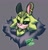 Size: 1242x1281 | Tagged: safe, artist:zombiemocha, clutch the opossum, black sclera, grey background, simple background