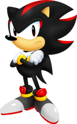 Size: 1280x2033 | Tagged: safe, artist:anotherblazehedgehog, shadow the hedgehog, hedgehog, arms folded, classic, classic shadow, classic style, frown, looking at viewer, male, simple background, solo, transparent background