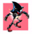 Size: 1024x1092 | Tagged: safe, artist:hearttheglaceon, metal sonic, abstract background, black sclera, fighting pose, glowing eyes, red eyes, robot, solo, this will end in property damage