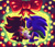 Size: 1024x873 | Tagged: safe, artist:angelofhapiness, shadow the hedgehog, sonic the hedgehog, hedgehog, bow, christmas, duo, eyes closed, gay, holding hands, lidded eyes, looking at them, scarf, shadow x sonic, shipping, smile, snow