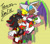 Size: 1280x1133 | Tagged: safe, artist:e-123not-mega, e-123 omega, rouge the bat, shadow the hedgehog, bat, hedgehog, abstract background, holding them, lidded eyes, looking at viewer, mobianified, redesign, sitting, smile, species swap, team dark, trio
