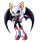 Size: 2600x2200 | Tagged: safe, artist:k3llywolfarts, rouge the bat, bat, bodysuit, boots, gender swap, hand on hip, heart, lidded eyes, looking at viewer, pointing, simple background, smile, solo, transparent background
