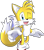 Size: 800x900 | Tagged: safe, artist:k3llywolfarts, miles "tails" prower, fox, gloves, hand-out, looking at viewer, modern tails, mouth open, one fang, shoes, signature, simple background, socks, solo, transparent background, walking, wink
