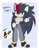 Size: 1600x2045 | Tagged: safe, oc, hedgehog, abstract background, blushing, clenched teeth, colours, crop top, fankid, gloves, hand on hip, heterochromia, looking at viewer, magical gay spawn, pants, parent:shadow, parent:sonic, parents:sonadow, pointing, shoes, signature, smile, solo, standing, unnamed oc